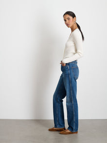Women | V-Neck Ribbed Cardigan | Ivory