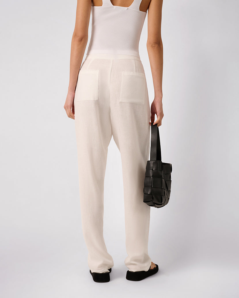 Linen Trouser | White