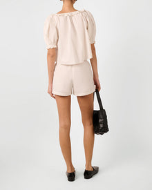 Ruffle Boxer Short | Ivory