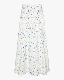 Ruched Waist Midi Skirt | Sky