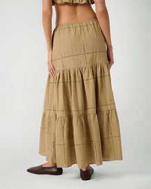 Midi Pull On Skirt | Oat