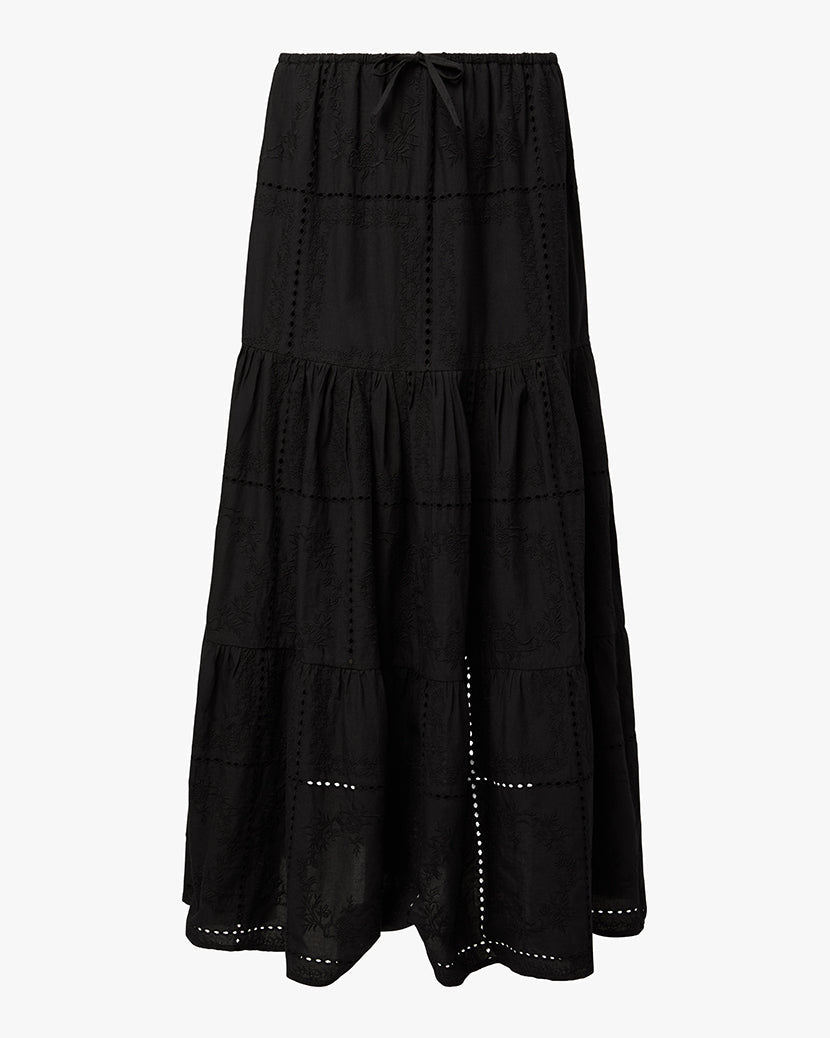 Midi Pull On Skirt | Black
