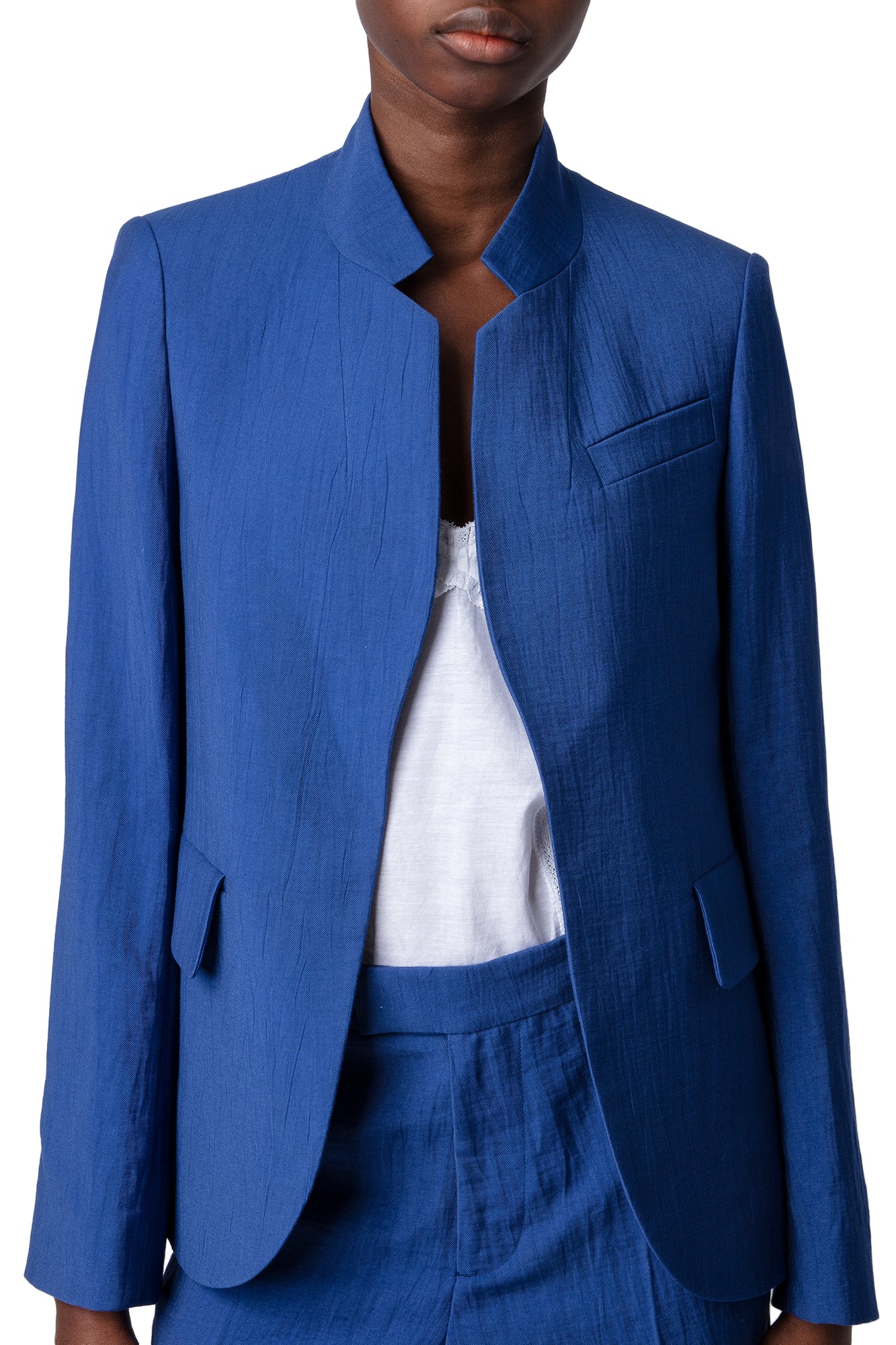 Very Tailleur Linen Blazer | Deep Sea