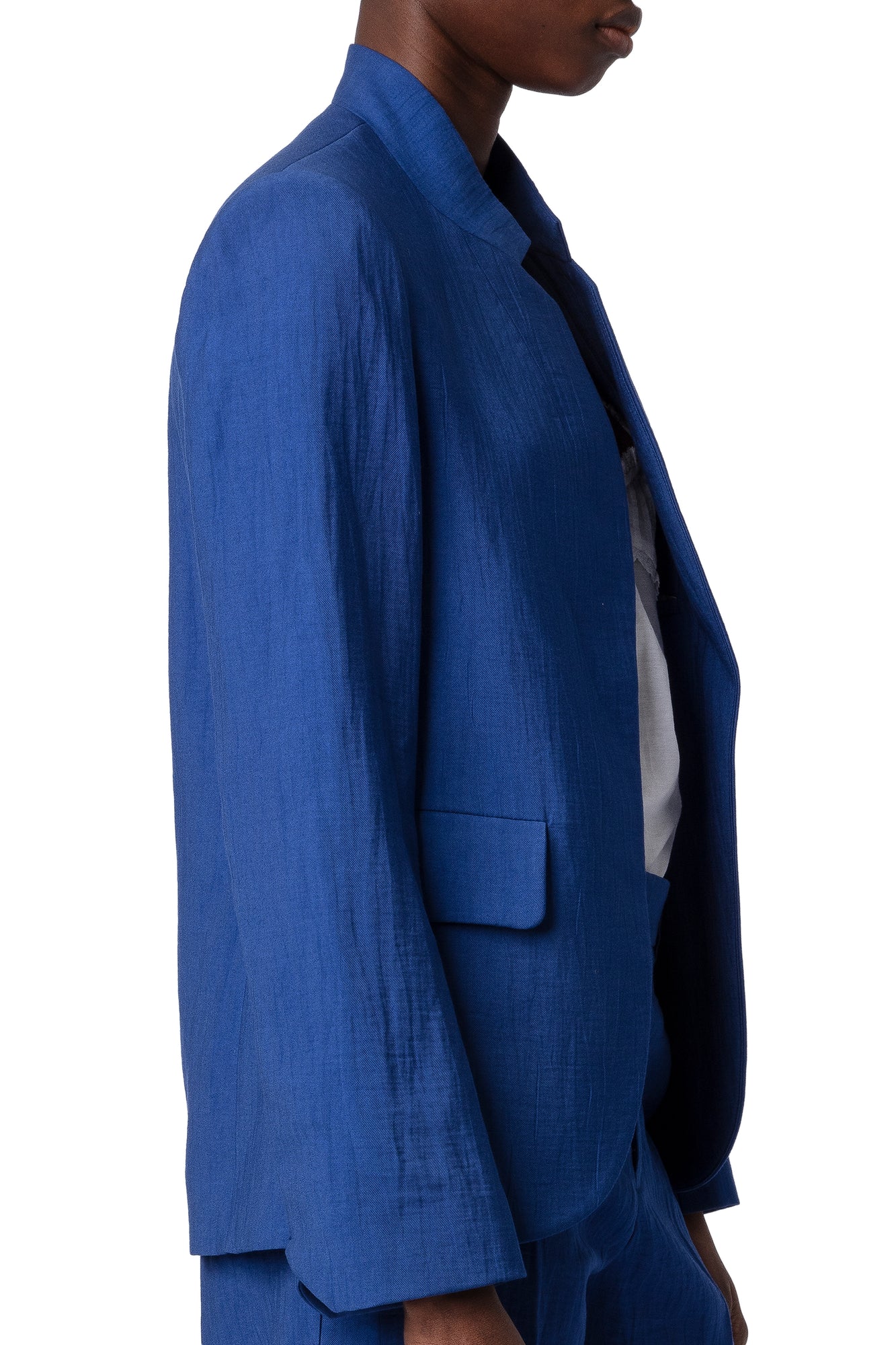 Very Tailleur Linen Blazer | Deep Sea
