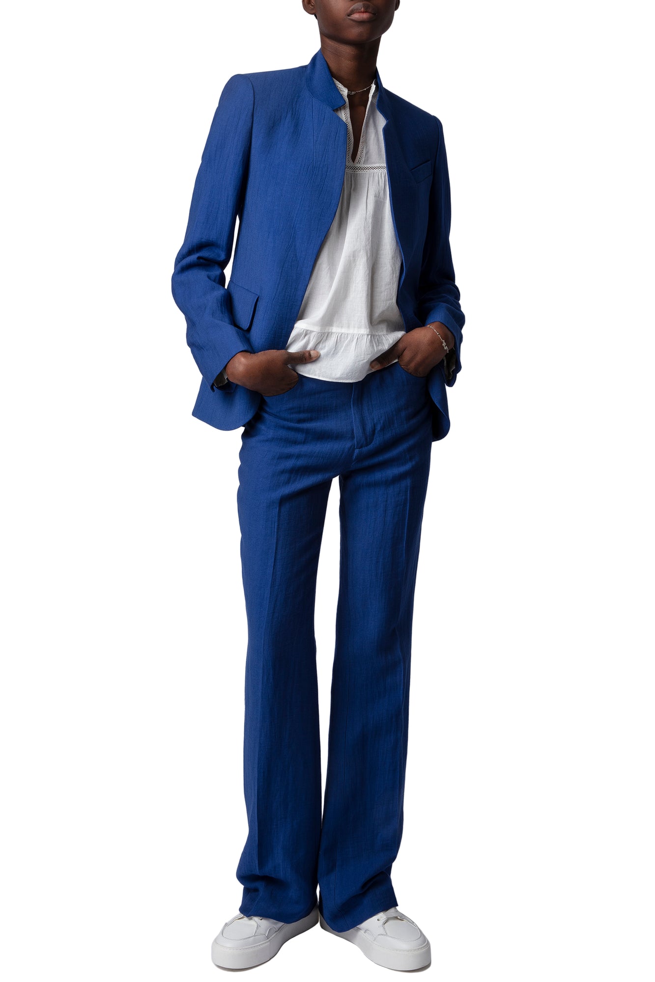 Very Tailleur Linen Blazer | Deep Sea