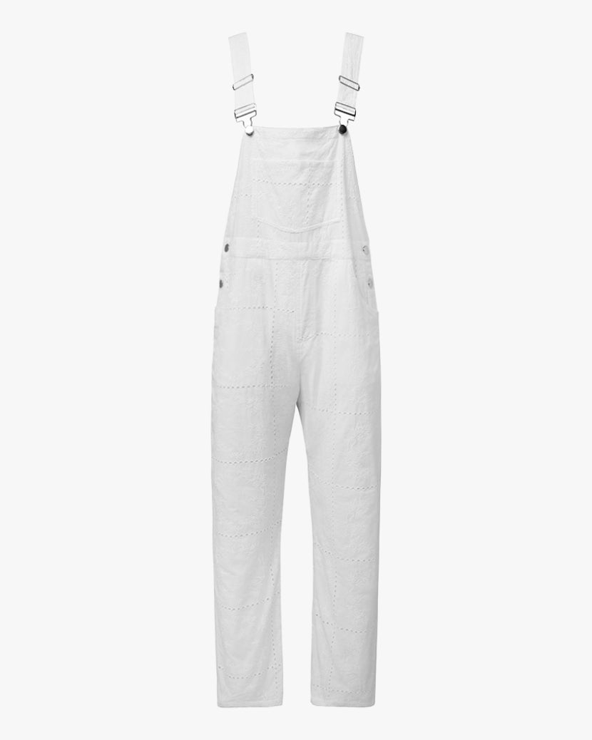 Eyelet Overall | White