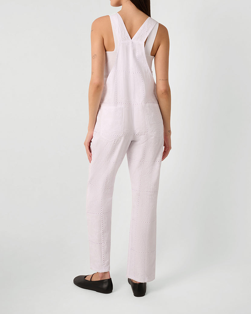 Eyelet Overall | White