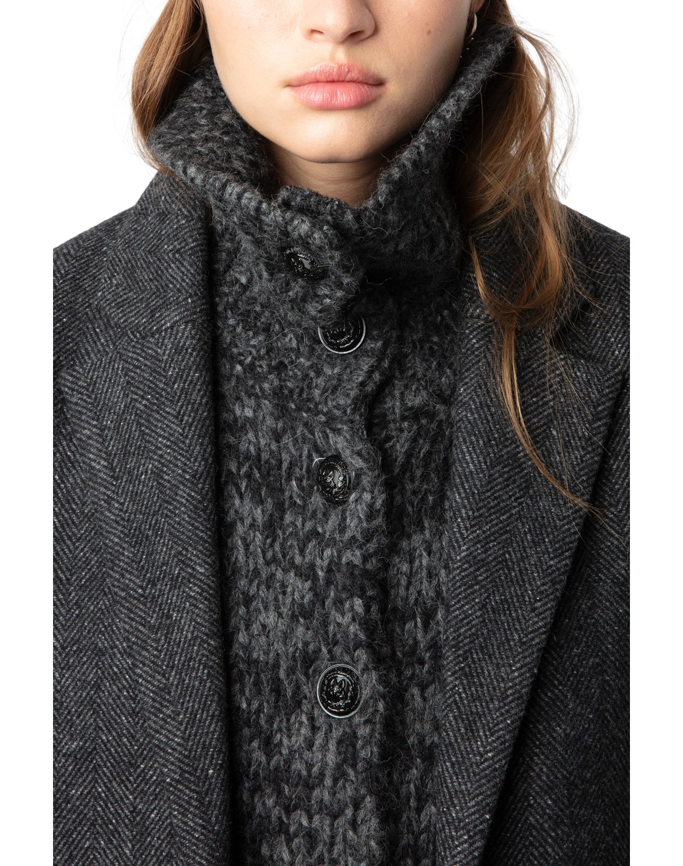 Women | Mio Chevron Chine | Anthracite