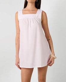 Square Neck Babydoll Mini Dress | Classic White