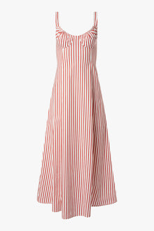 Ruched Cup Midi Dress | Vibrant Red
