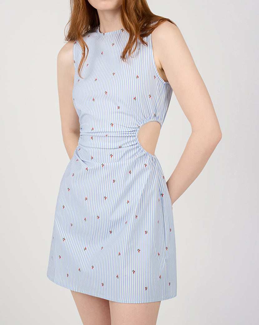 Cut Out Mini Dress | Sky
