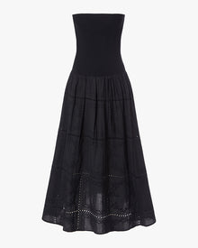 Ribbed Cotton Midi Dress | Black