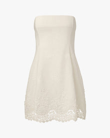 Strapless Peplum Mini Dress | Ivory