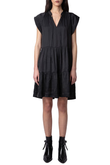 Rito Satin Dress | Black