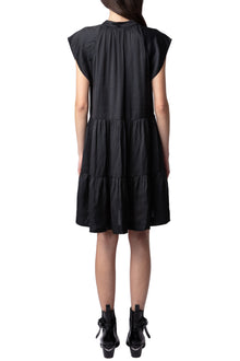 Rito Satin Dress | Black