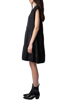 Rito Satin Dress | Black