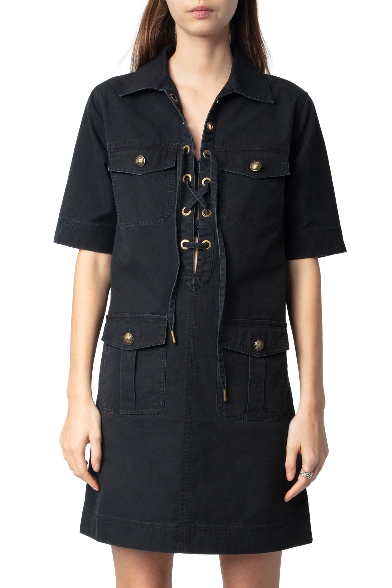 Zadig et Voltaire | Record Coton Lave Dress | Black