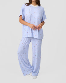 Sleep Tee | Baby Blue/Ivory