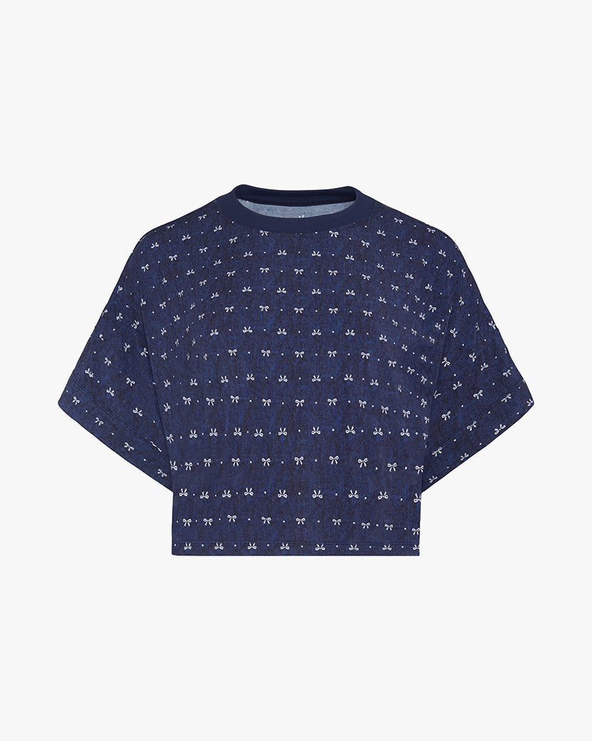 Cropped Sleep Tee | Medium Wash