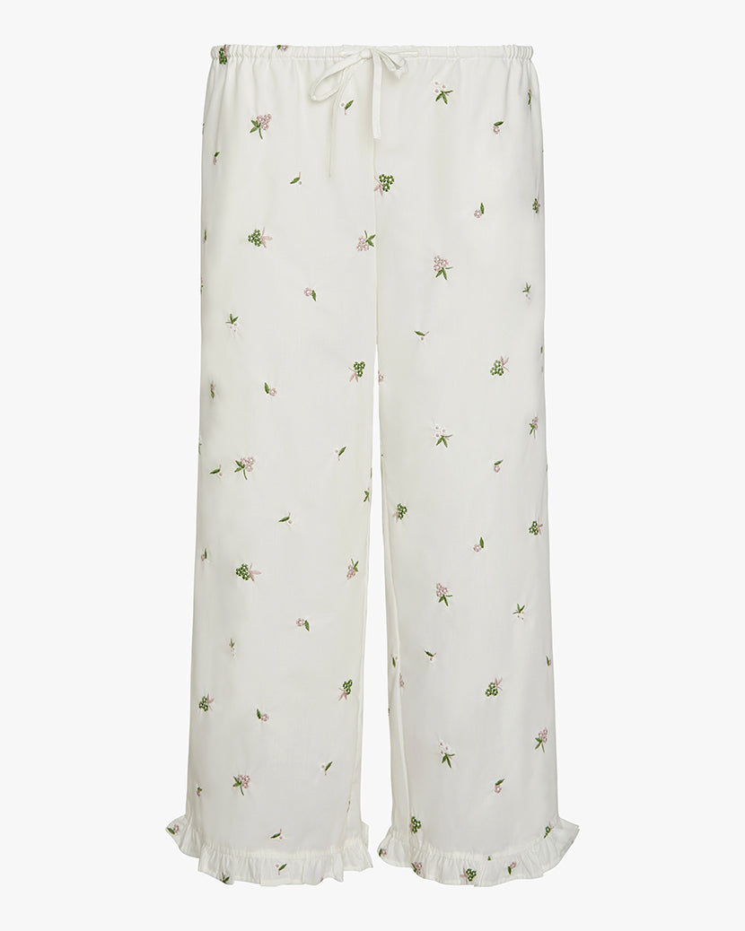 Ruffle Pull-On Pants | Ivory