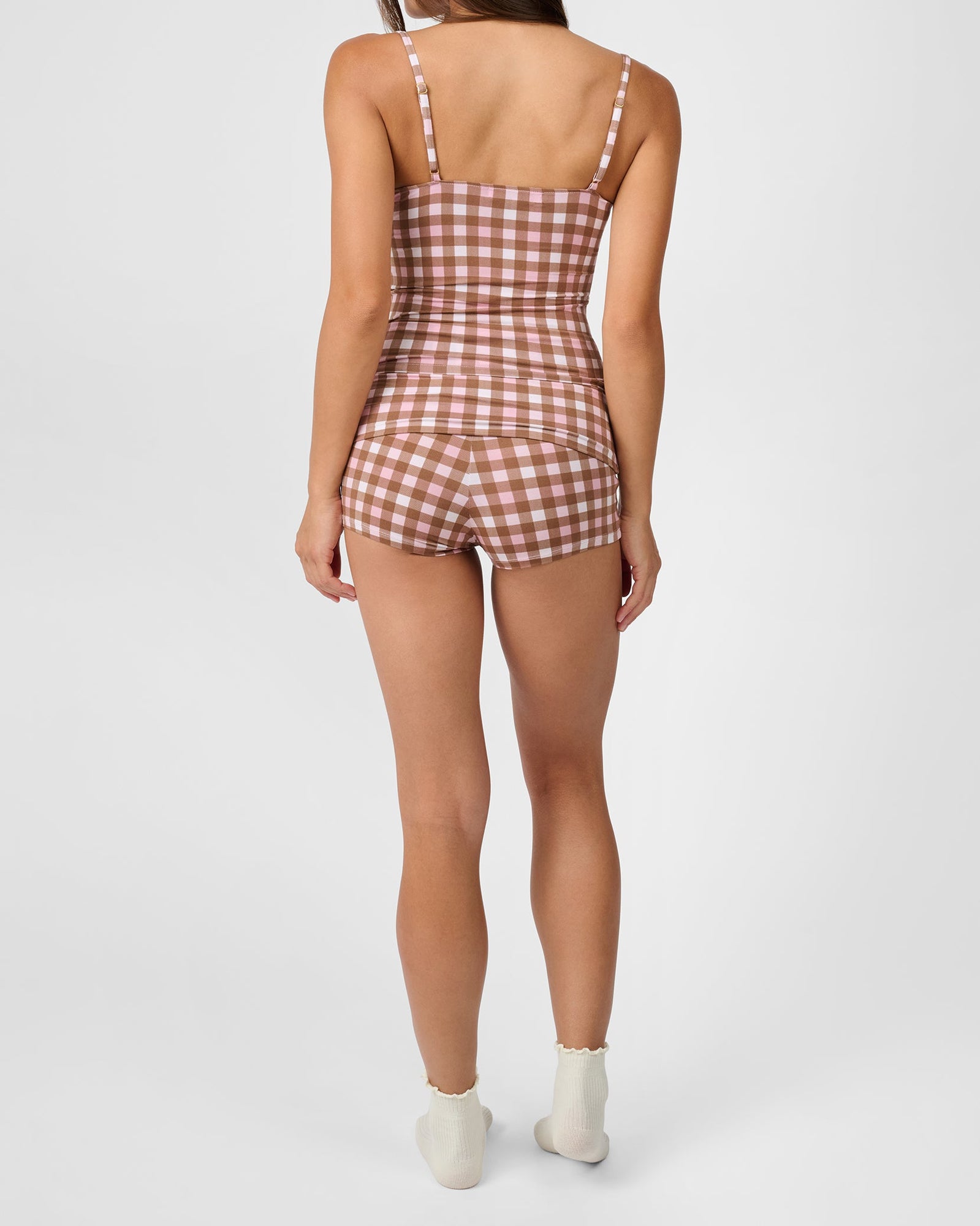Fold-Over Short | Pink/Brown