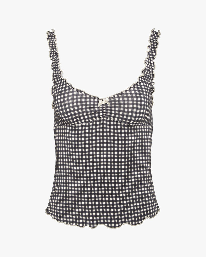 Lettuce Edge Tank | Antique White/Black