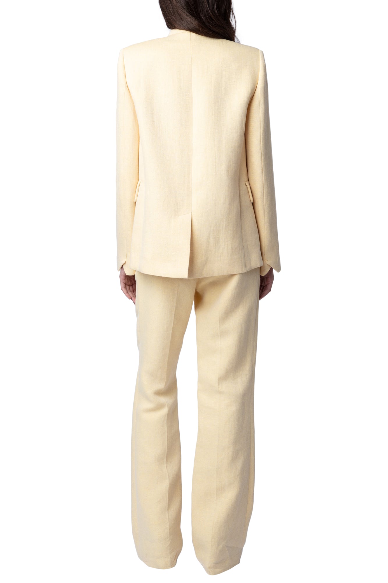 Pistol Linen Lurex Pants | Light Yellow