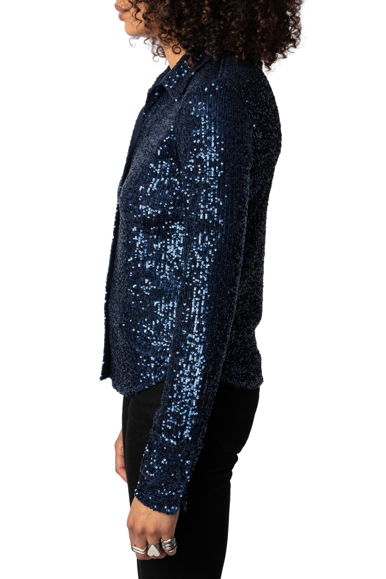 Zadig et Voltaire | Tawny Sequins Shirt | Navy Blue