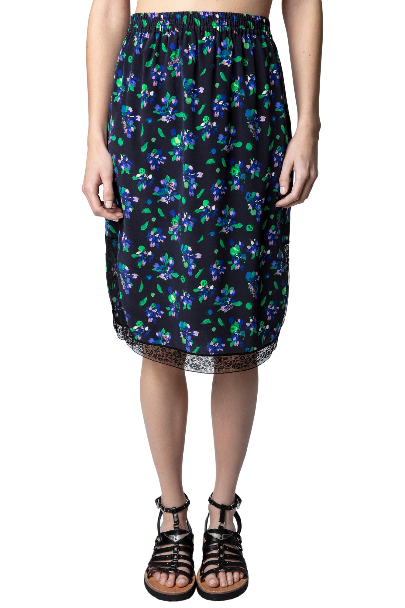 Jozy CDC Bianca Flower Skirt | Black