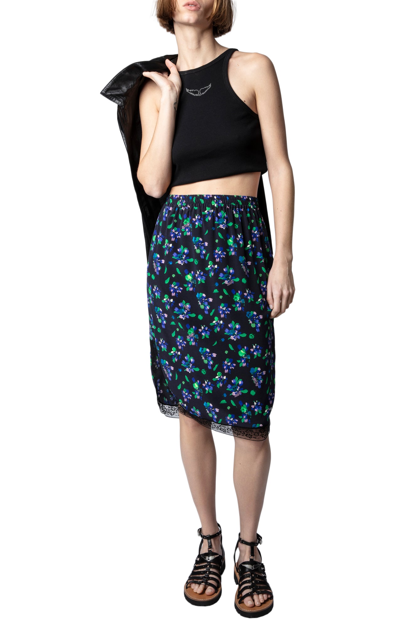 Jozy CDC Bianca Flower Skirt | Black