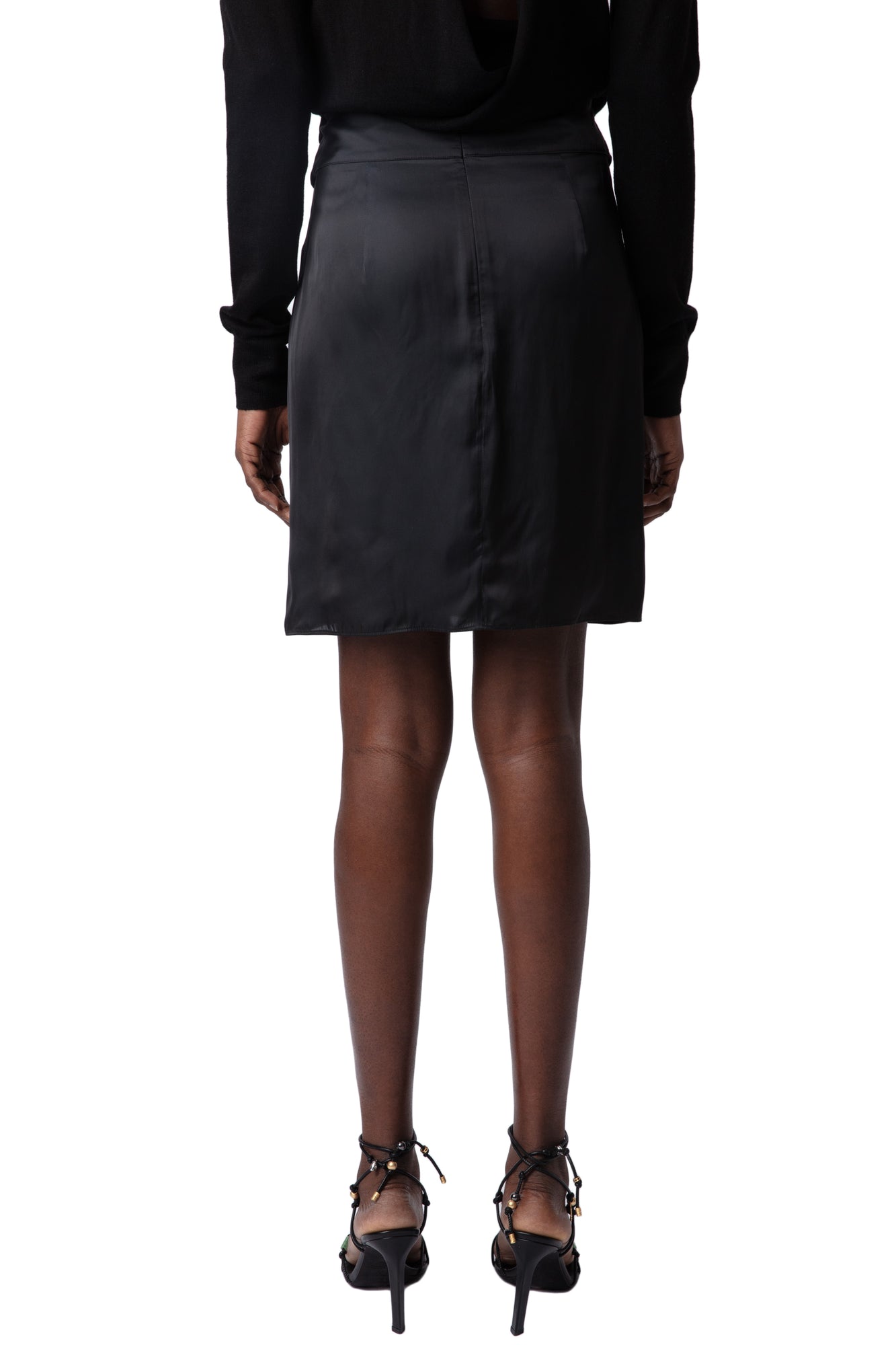 Joji Satin Skirt | Black