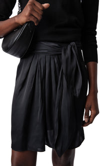 Joji Satin Skirt | Black