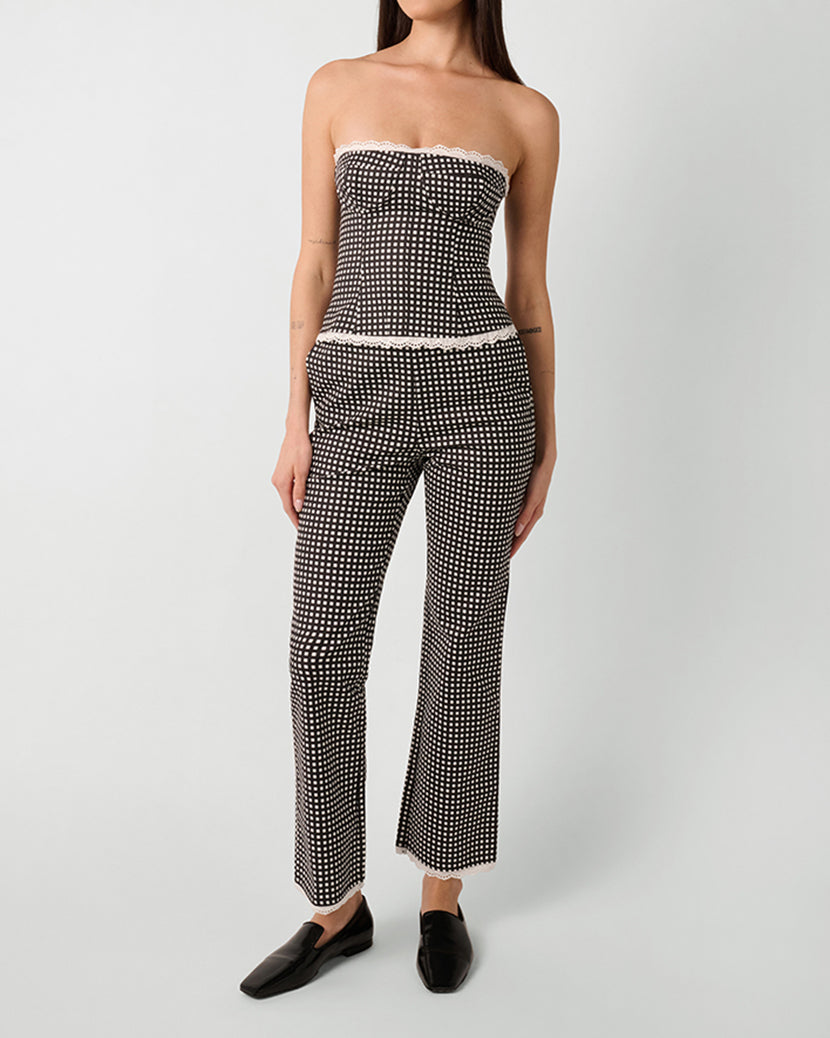 Crop Straight Pant | Black