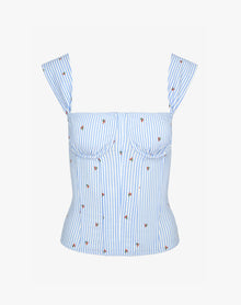 Ruched Cup Corset | Sky