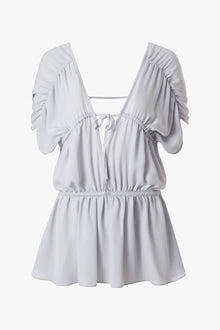 Gathered Cap Short Sleeve Top | Dove