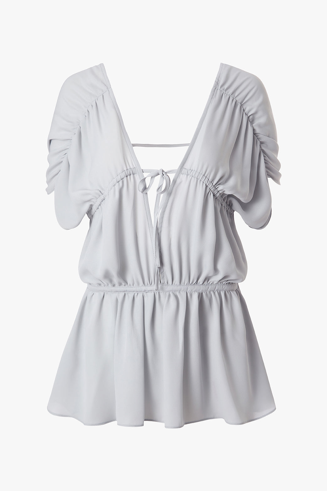 Gathered Cap Short Sleeve Top | Dove