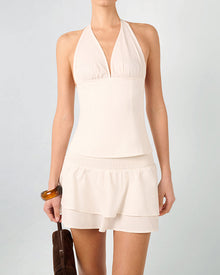 Halter Neck Corset Top | Ivory