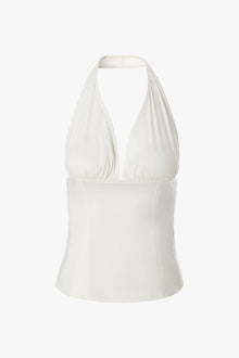 Halter Neck Corset Top | Ivory
