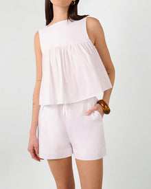 Square Neck Babydoll Top | Classic White