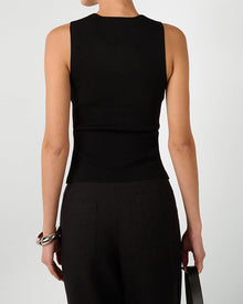 Twist Front Flyaway Tank | Black