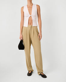 Twist Front Flyaway Tank | White