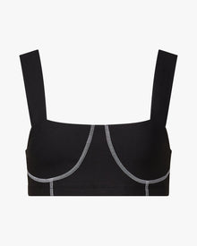 Corset Top Brushed Poly | Black