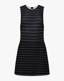 Pinstripe Active Dress | Black/Optic White