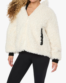 Sherpa Hooded Jacket | Ivory