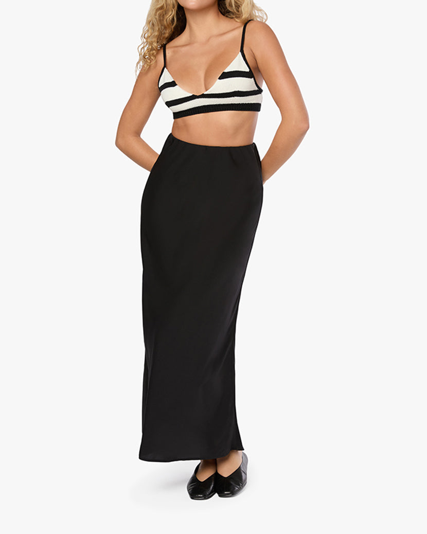 Sweater Bra Top | Ivory/Black