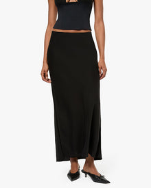 Silky Slip Skirt | Black