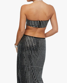 Geo Crystal Bandeau Top | Black