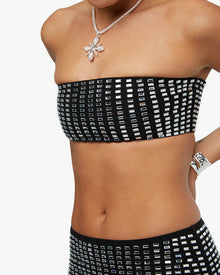 Geo Crystal Bandeau Top | Black