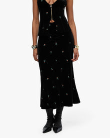 Ruched Midi Skirt | Black