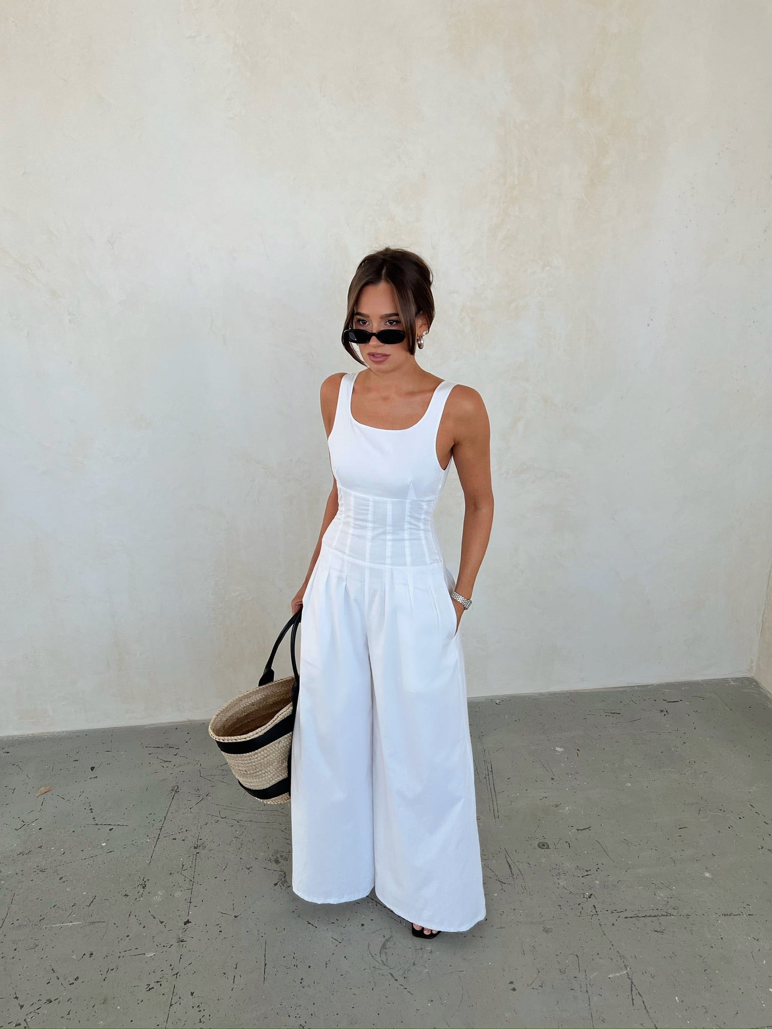 Corset Jumpsuit | White